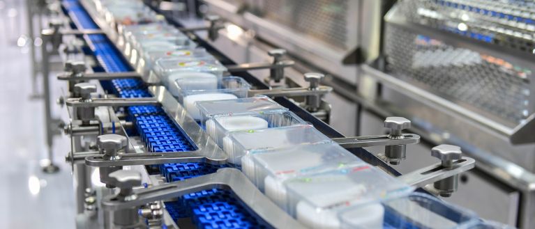 Air knife conveyor food manufacturing equipment